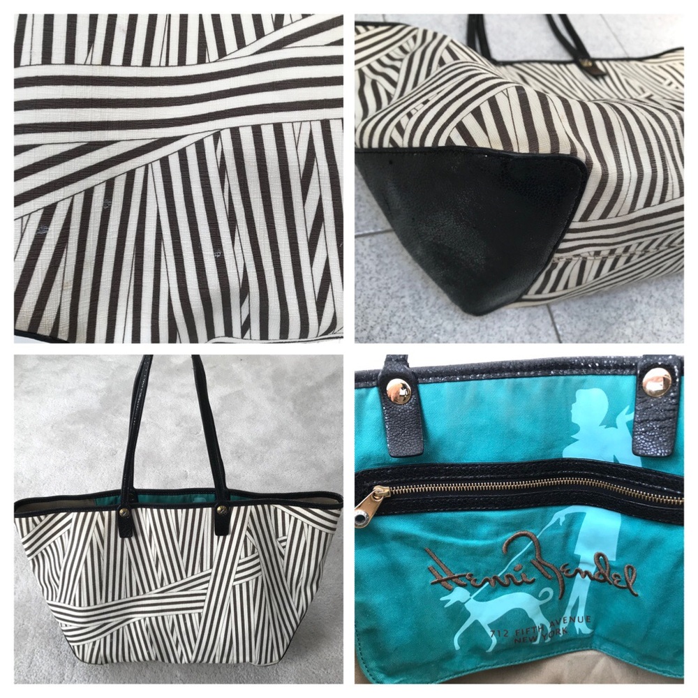 HENRI BENDEL Distressed Stripes Tote
